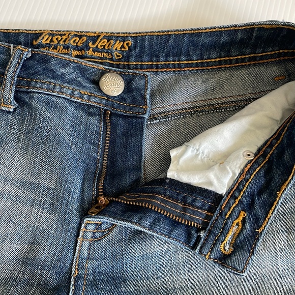 Justice simply low, cropped, Capri, jeans.  Girls size 12 1/2 - Picture 9 of 14